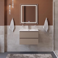BelBagno Тумба с раковиной Kraft 39-70 подвесная Бежевый матовый с раковиной BB-8099-3-70 – фотография-9